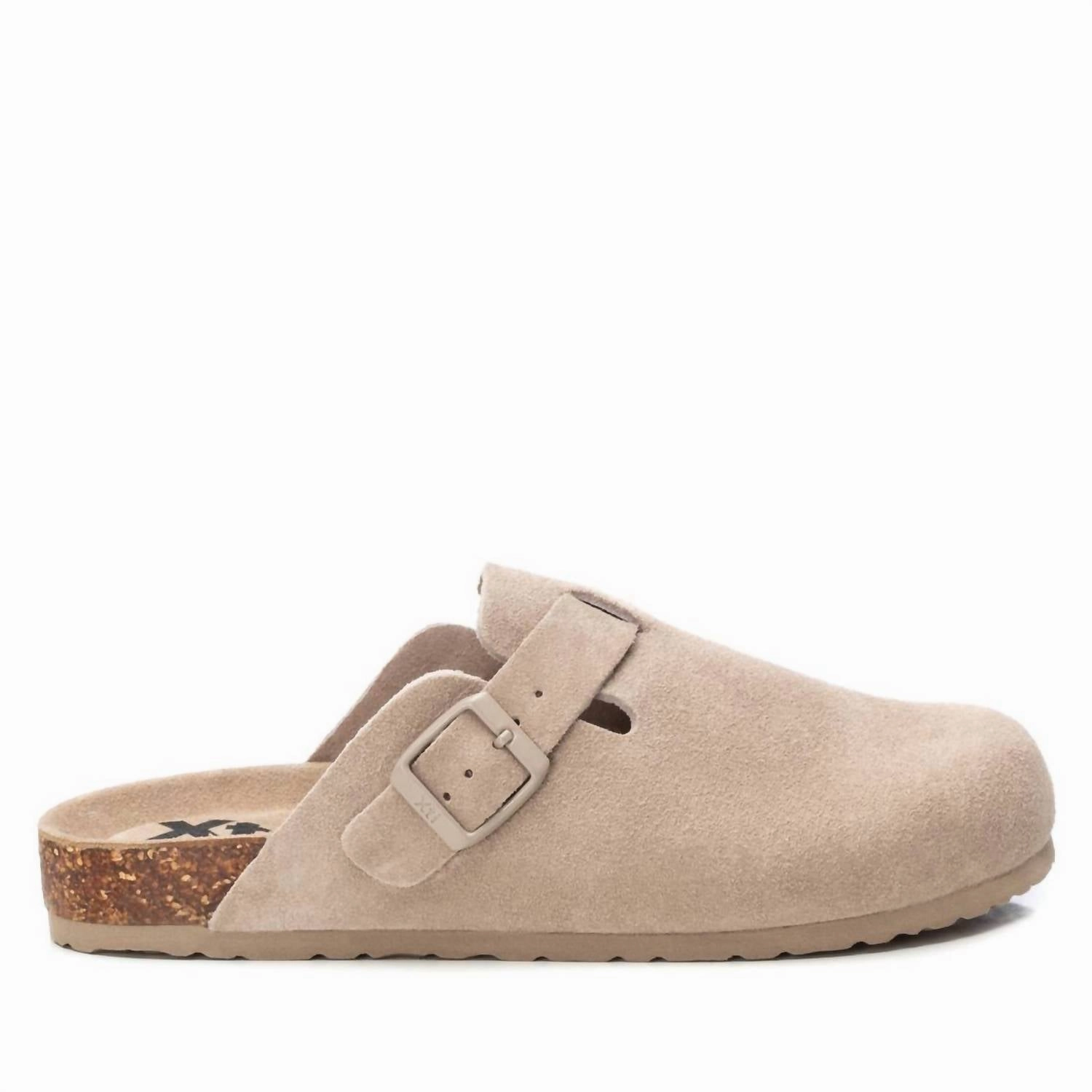 Moisture Wicking Liner Customizable Women's Suede Clogs In Beige