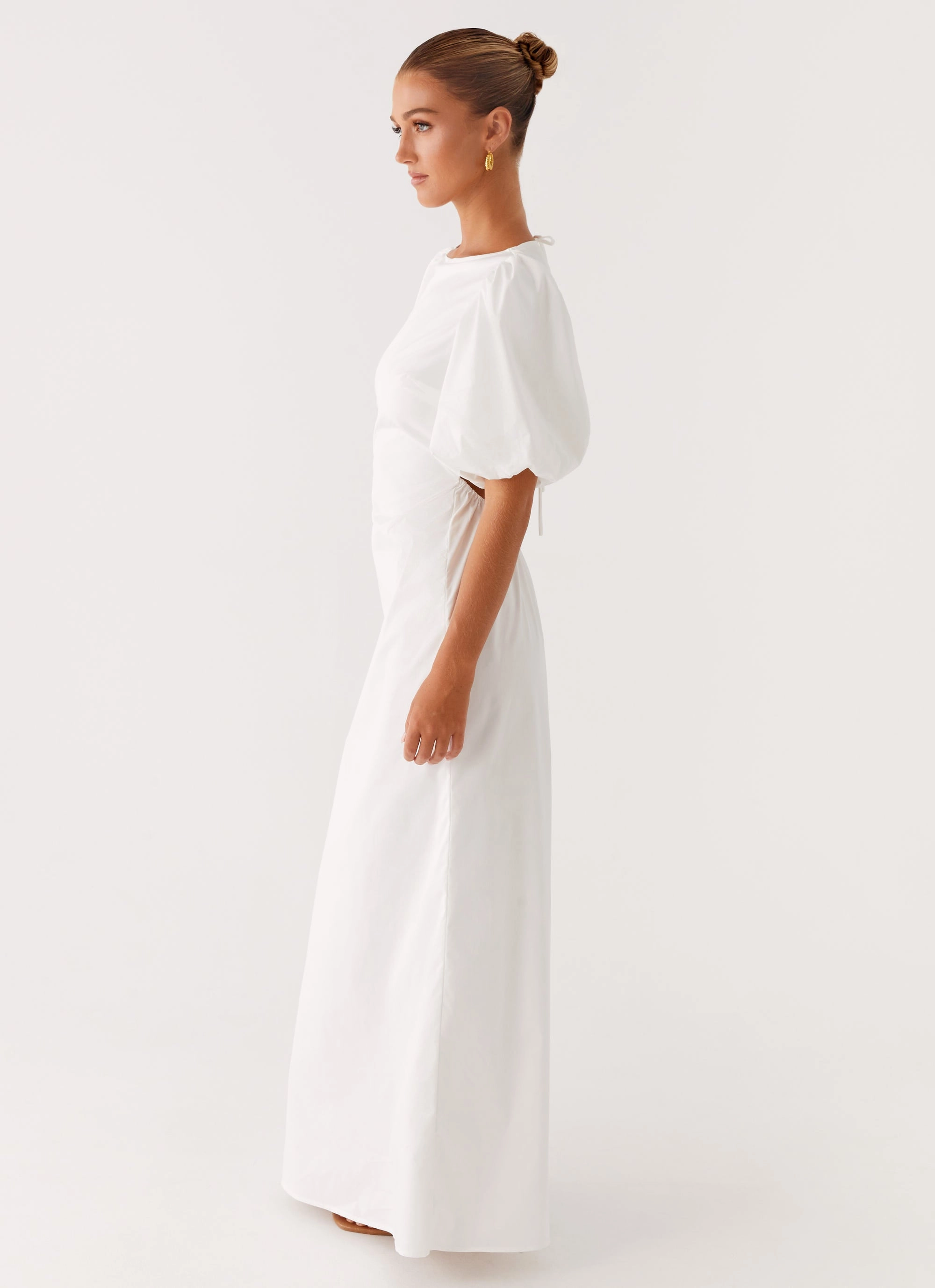 Anti-bacterial Soft Finish Judy Maxi Dress - White