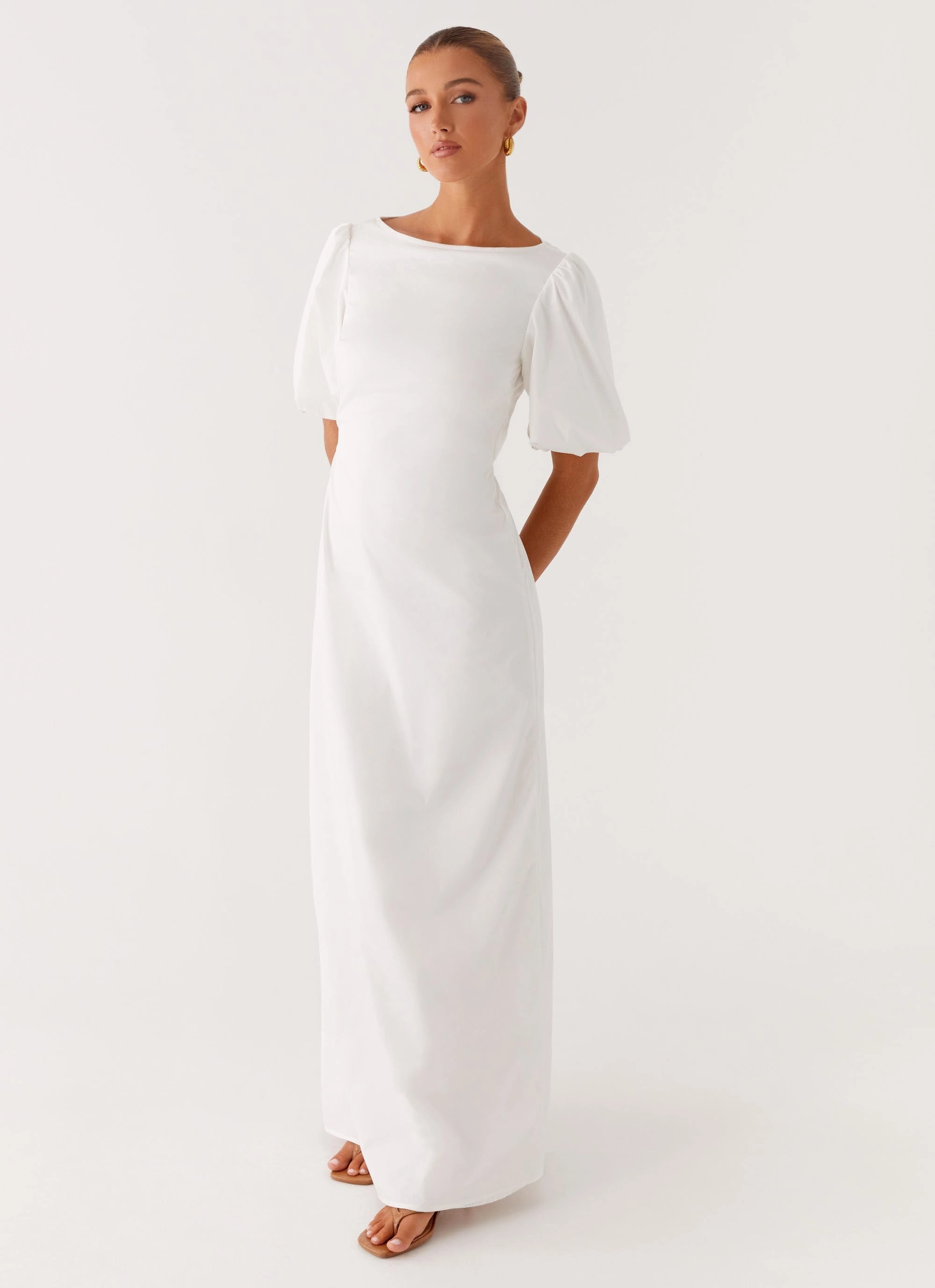Fall Mood Judy Maxi Dress - White