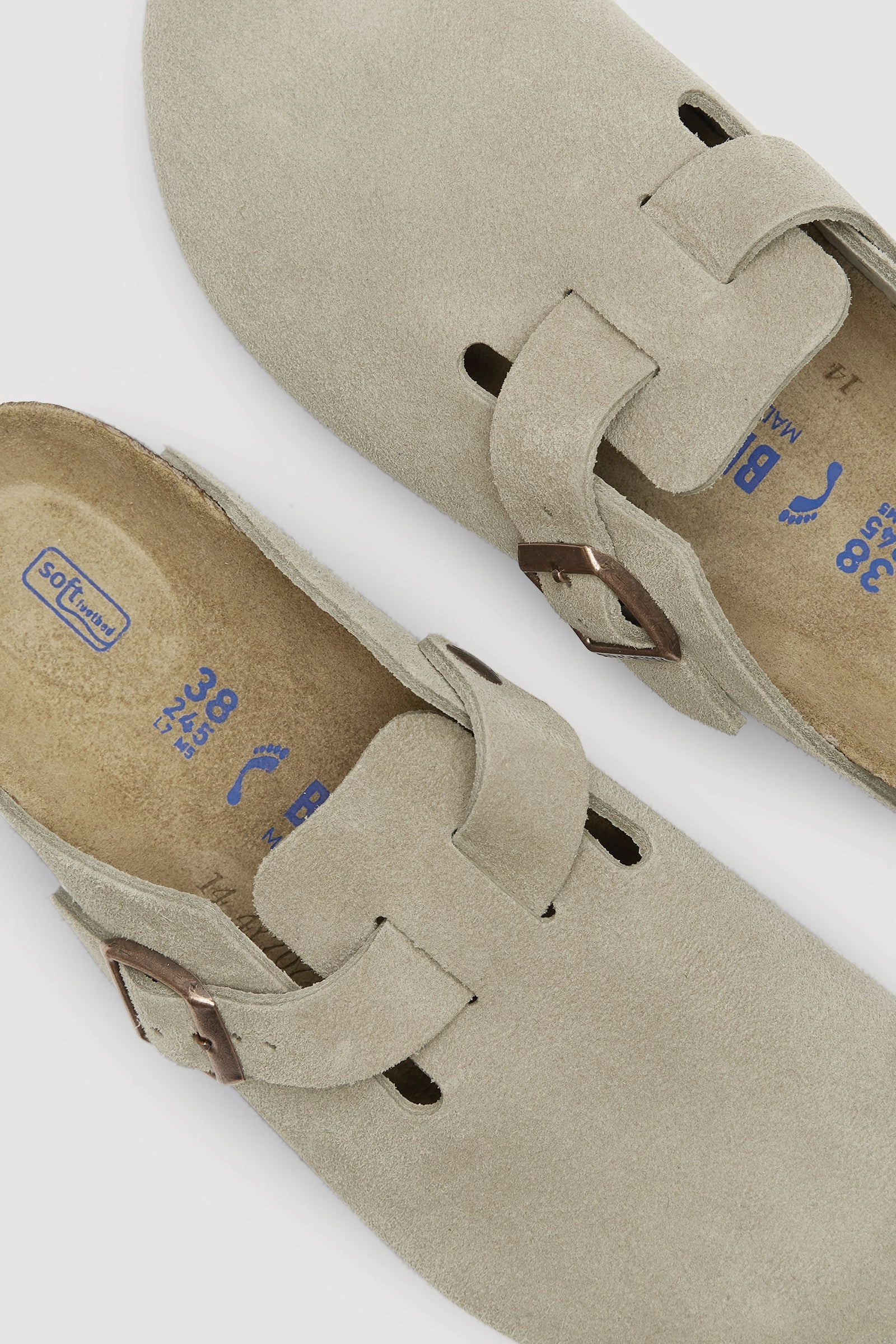 Birkenstock Boston SFB Suede Leather Recycled Plastic Construction Quick Fit