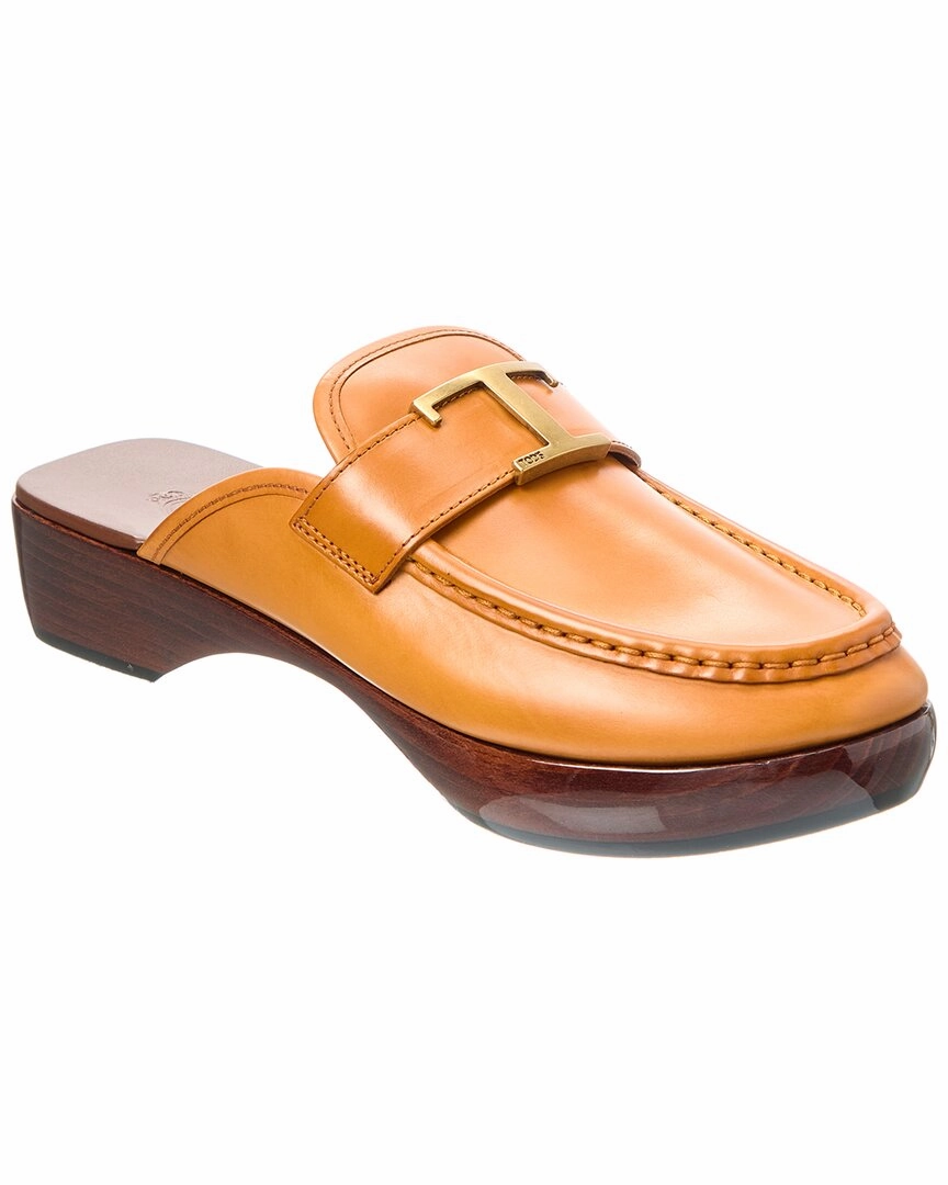 Effortless Slip-Ons TOD??s Logo Leather Mule
