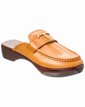 Cozy Travel TOD??s Logo Leather Mule