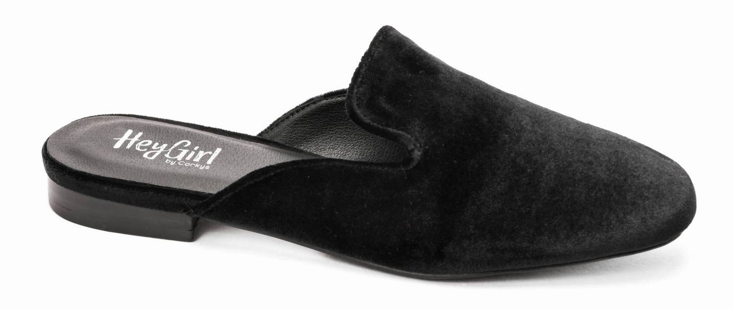 Women's Spotlight Velvet Mule In Black High density foam