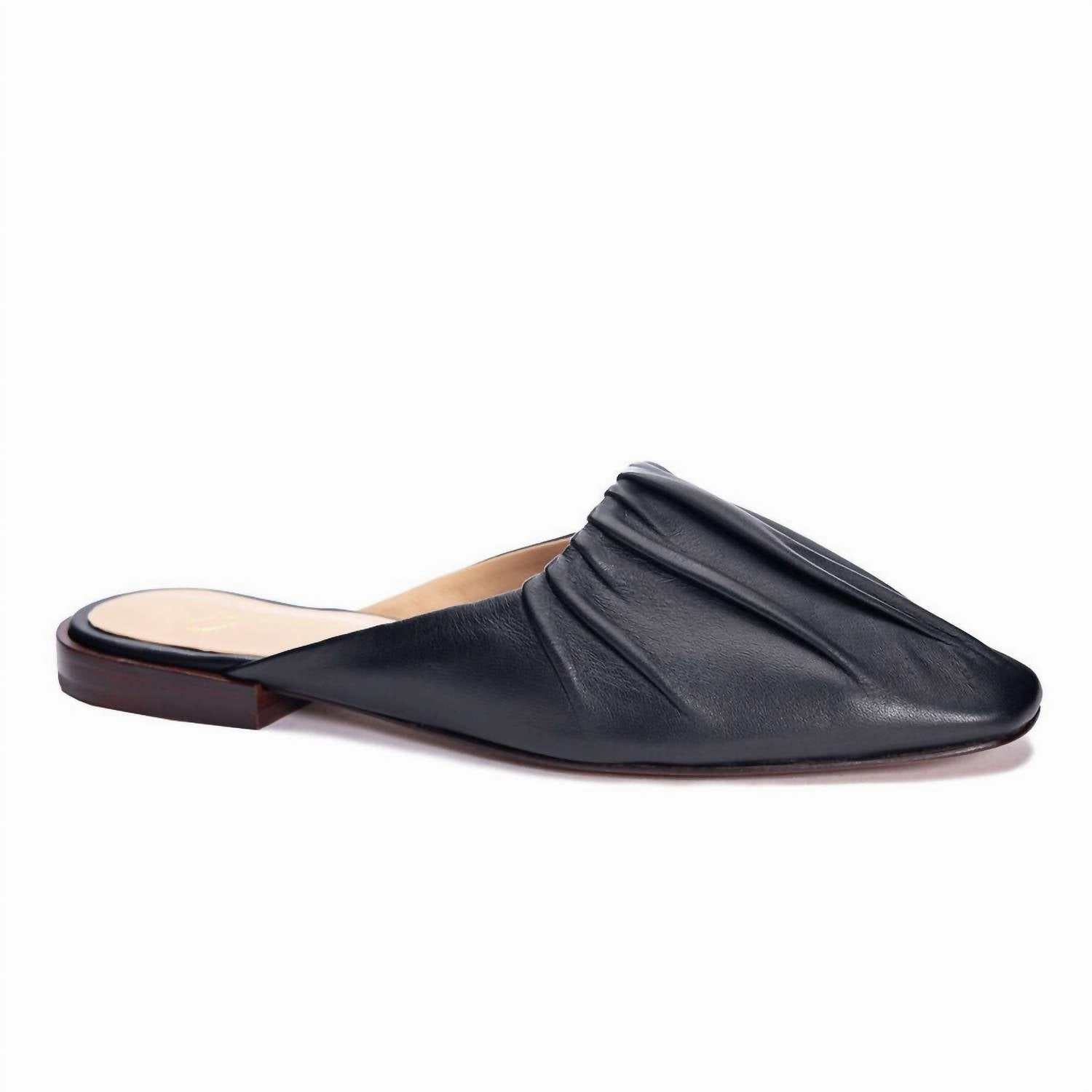 Women's Kaylee Leather Mule In Black All-Day Fit Heel Support