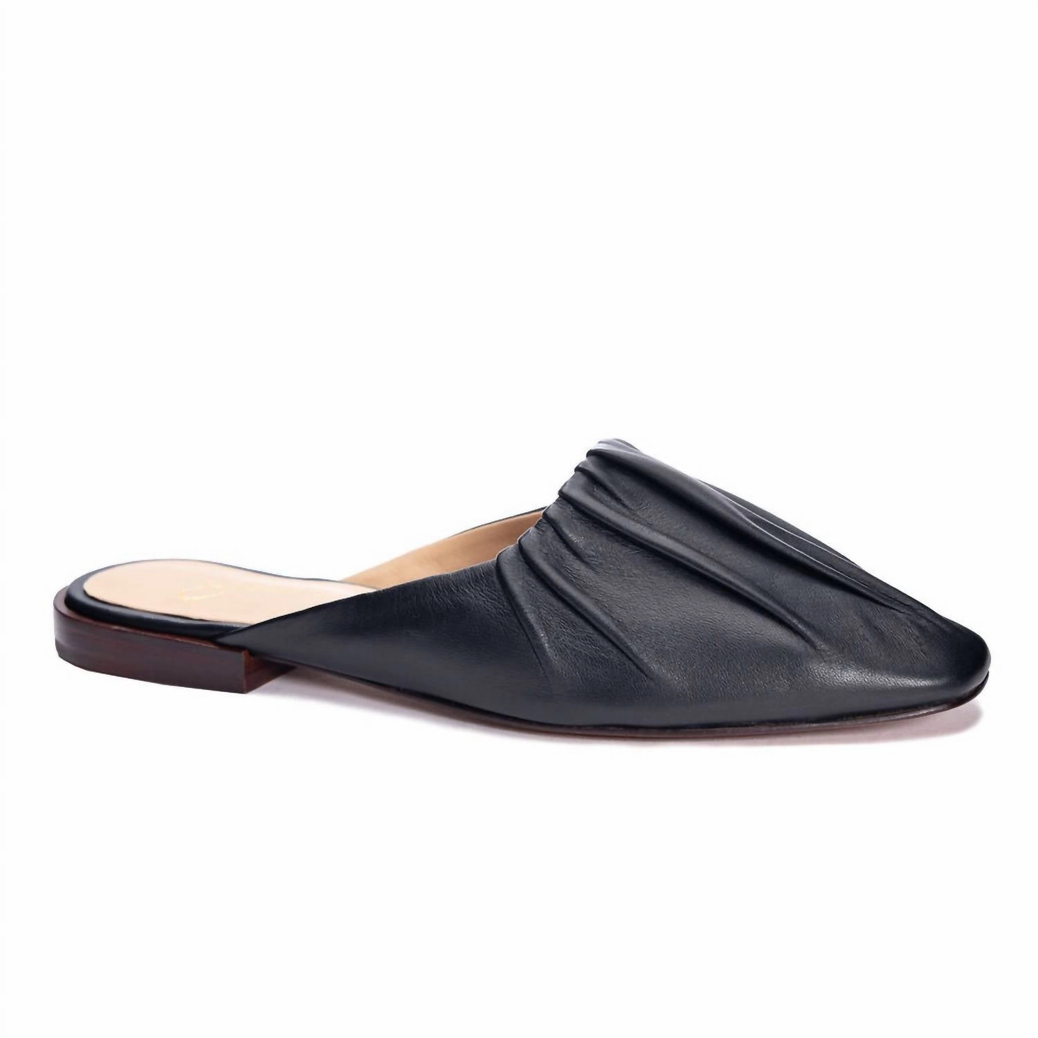 Women's Kaylee Leather Mule In Black Customizable Fit Relaxed Slip