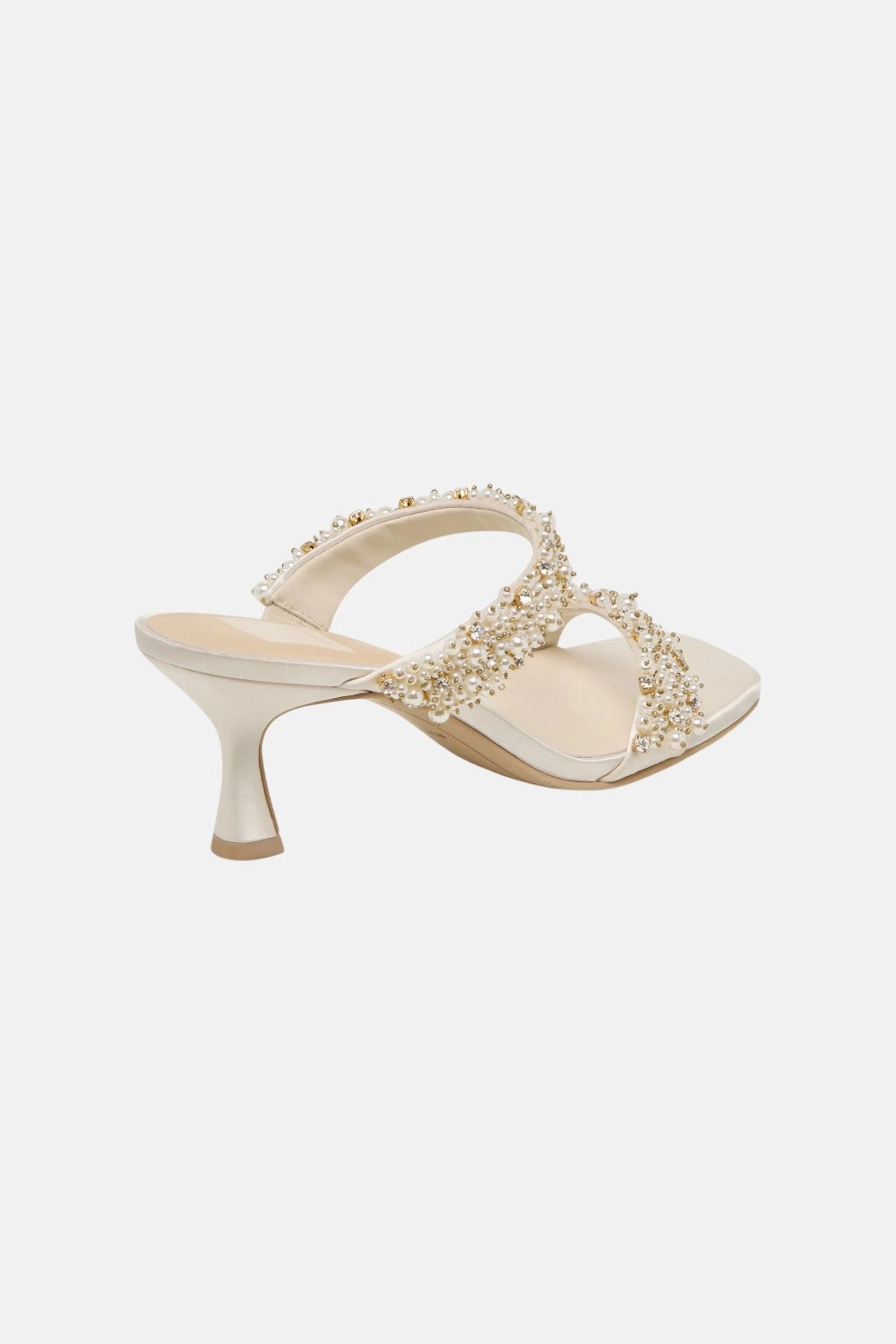 Creative Look Soft Sole High Heels Dolce Vita Genora Rhinestone Heels Ivory Rhinestone