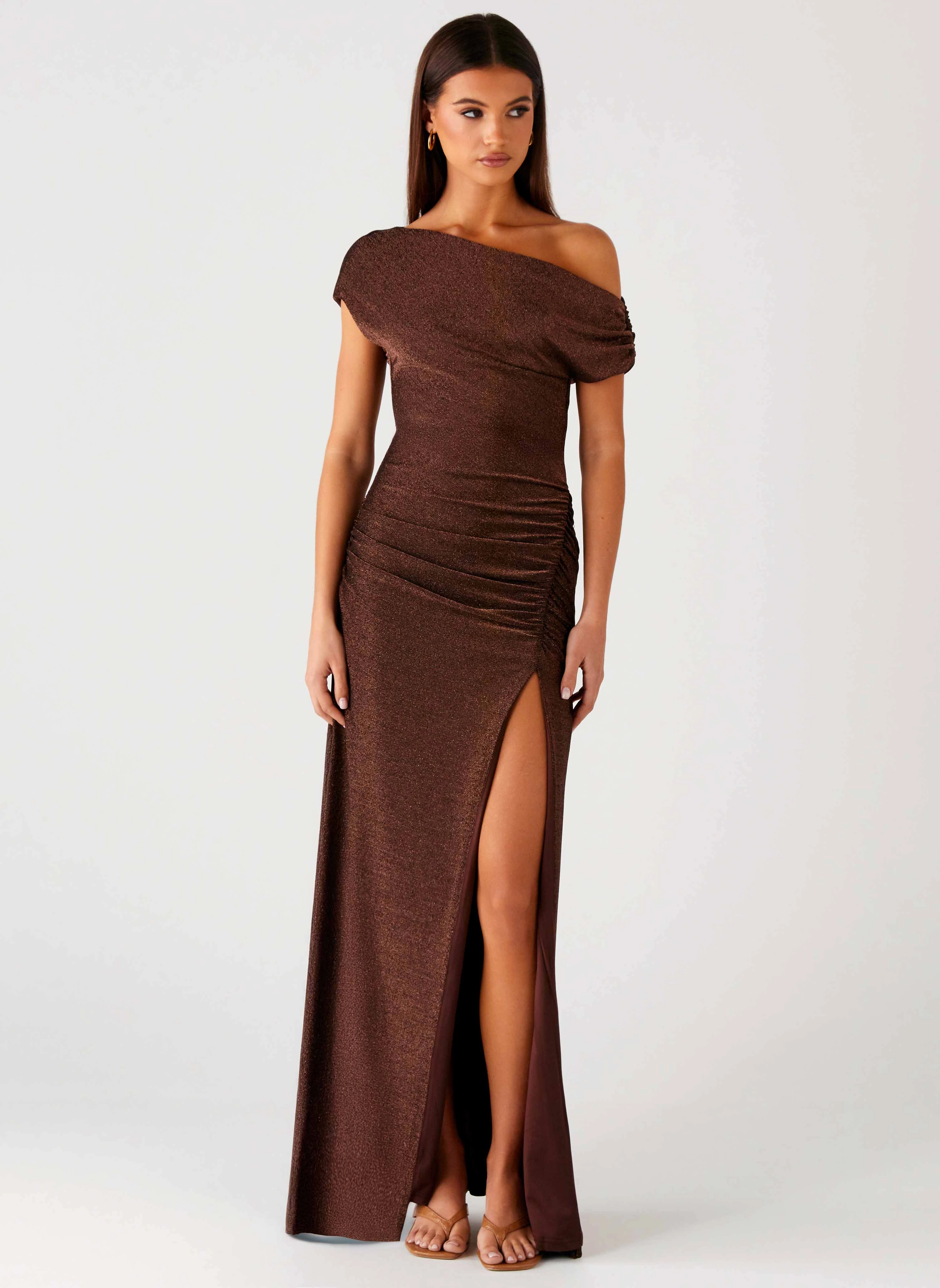 Harvest Moon Maxi Dress - Chocolate Trendy Silhouette