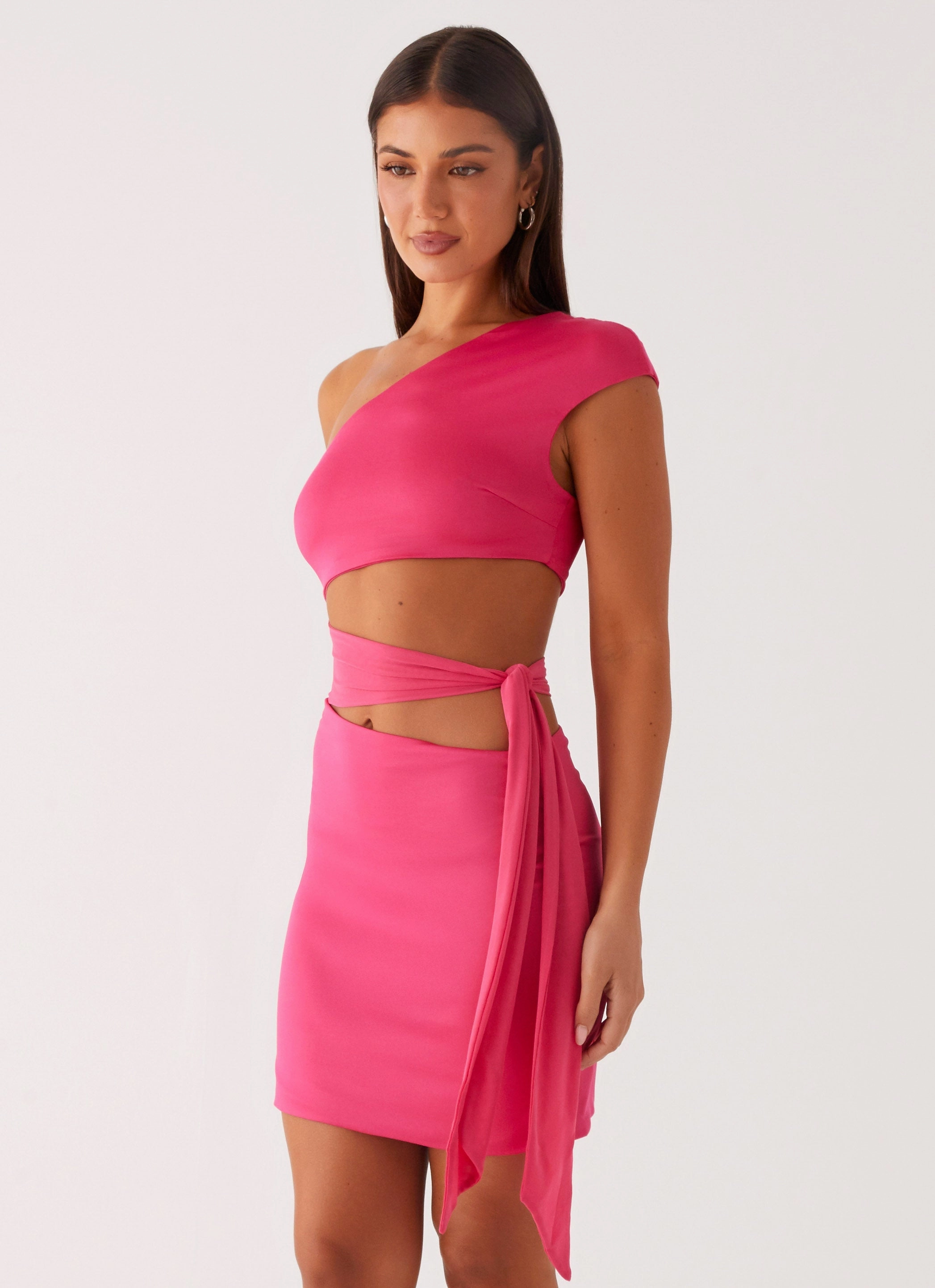 Amara Mini Dress - Hot Pink Lounge Mood