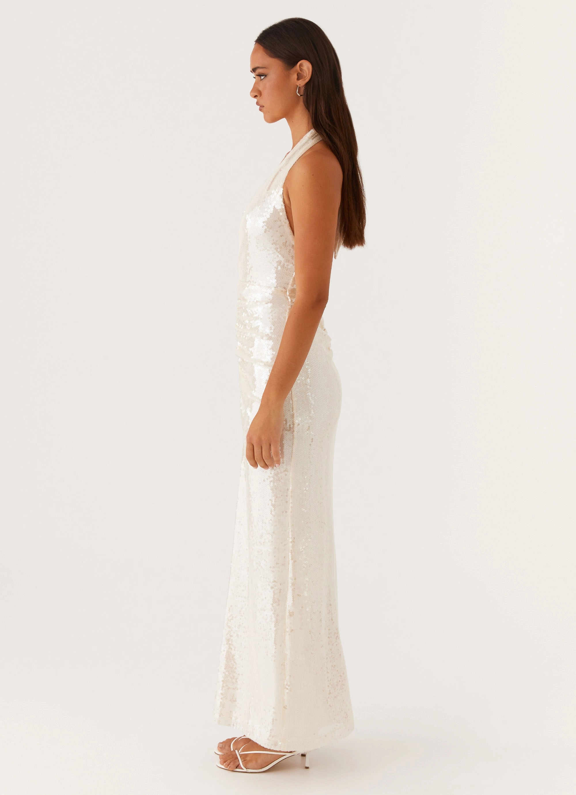 Smart Design Whisked Away Halterneck Maxi Dress - White