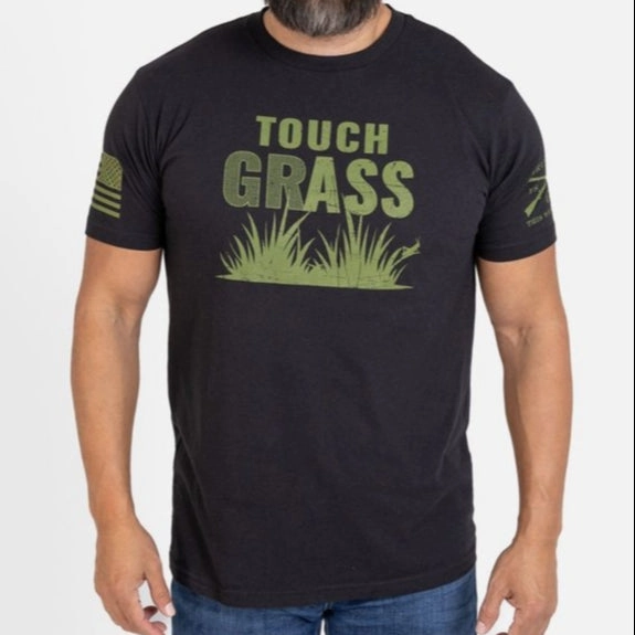 Touch Grass T-Shirt - Black Moisture Wicking Technology