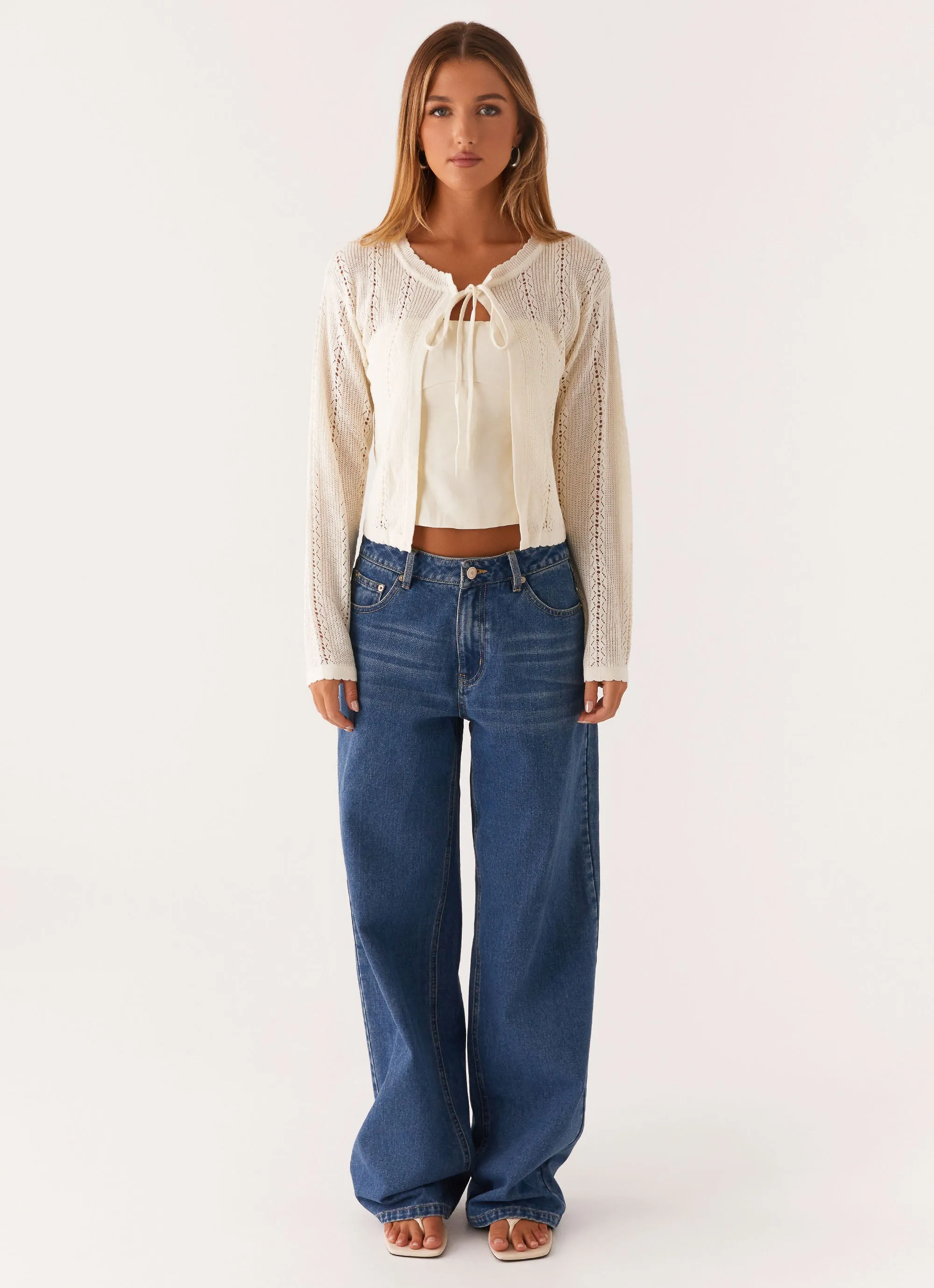 Tough Love Knit Cardigan - White Moisture Wicking Lining Raglan sleeves