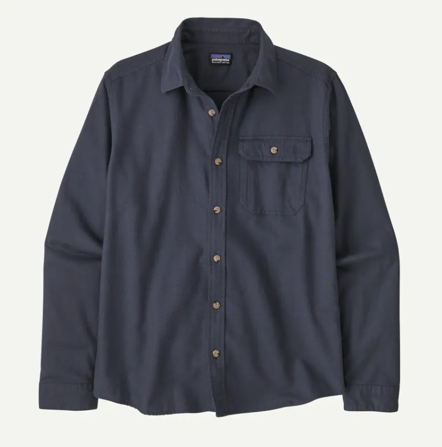 M's L/S LW Fjord Flannel Shirt Adjustable Cuffs high-low hem