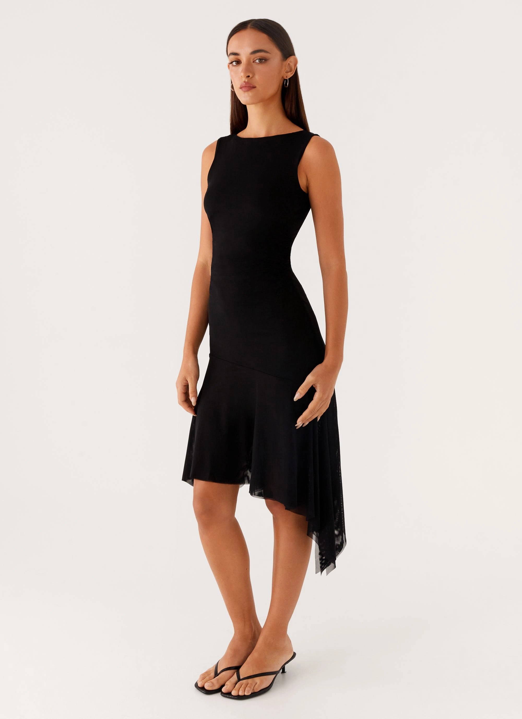 Breeze Flow Winona Midi Dress - Black