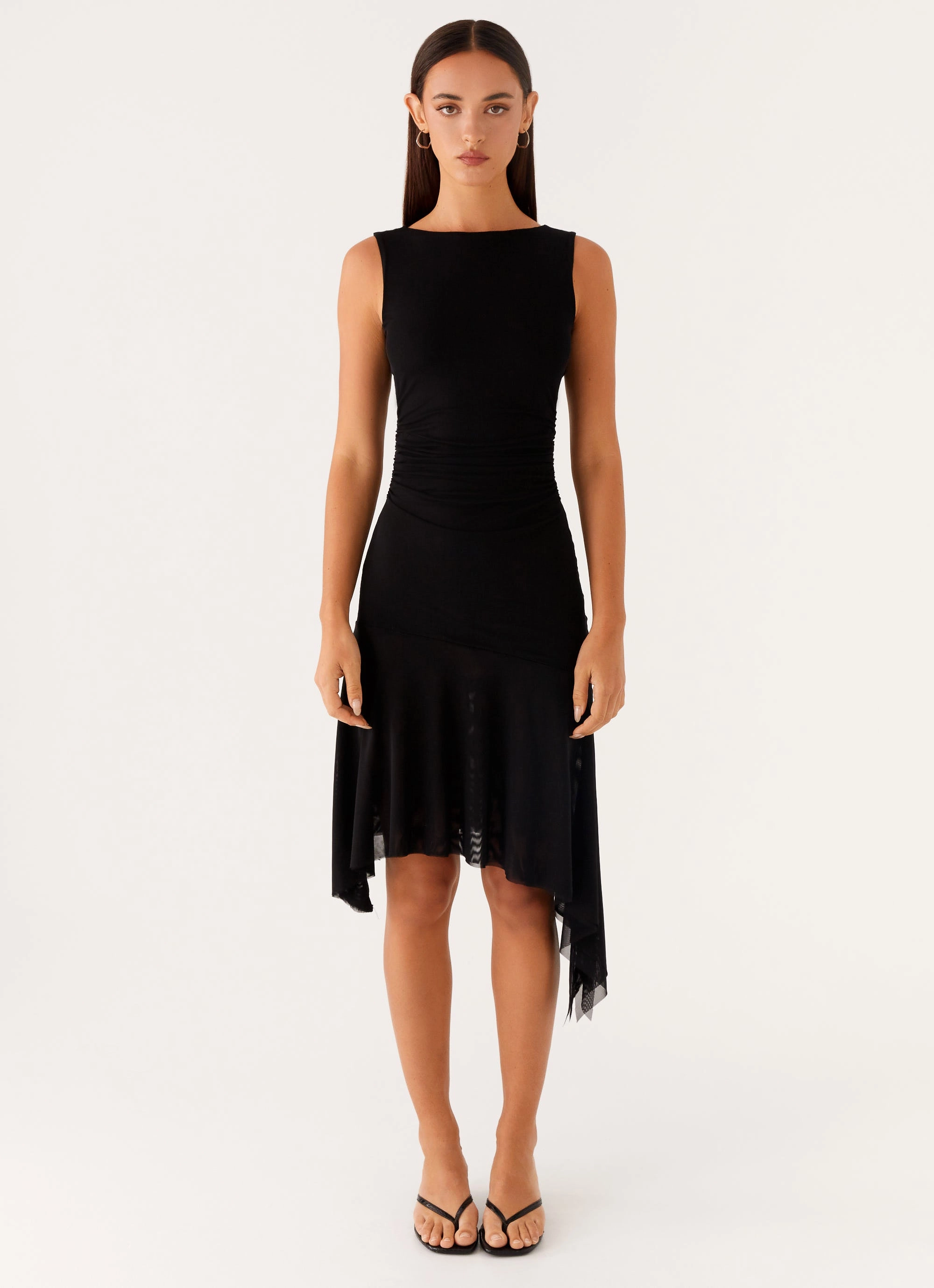 Winona Midi Dress - Black Light Volume Soft Contour