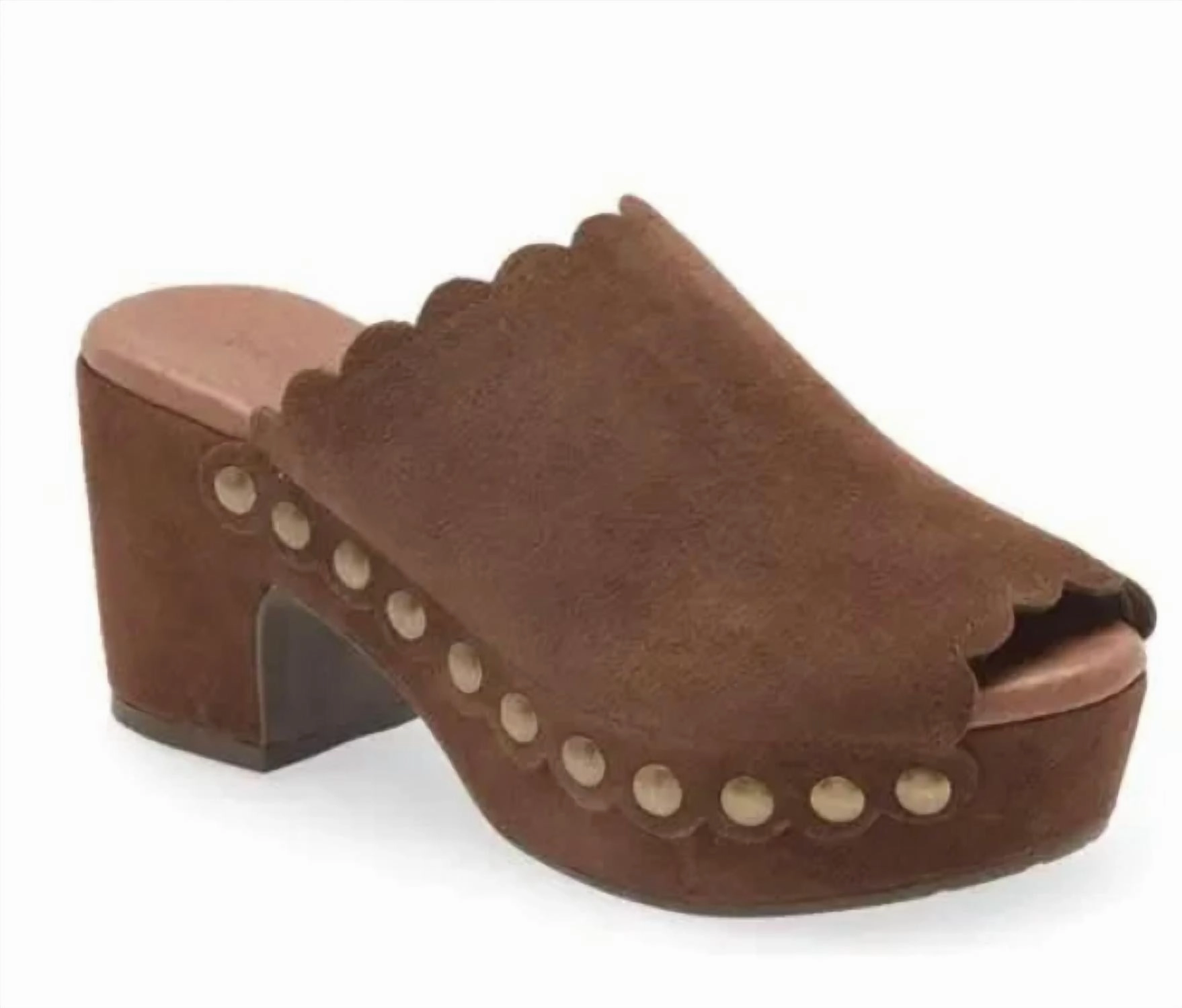Anti   Static Women Genessis Studded Clog In Chocolate Suede