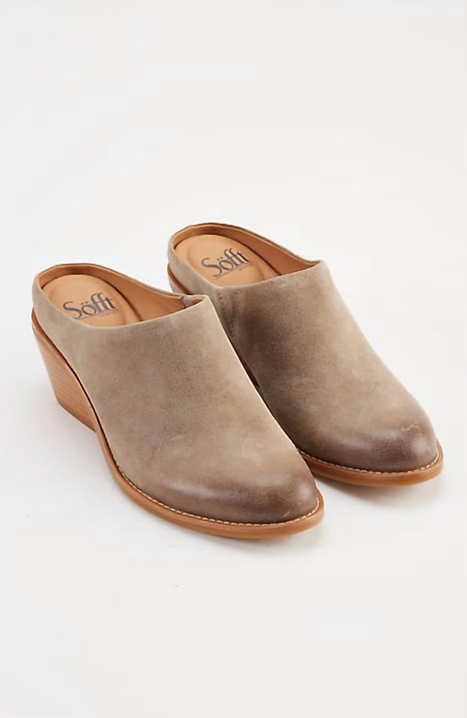 Light Foot Women Nicki Mules In Grey
