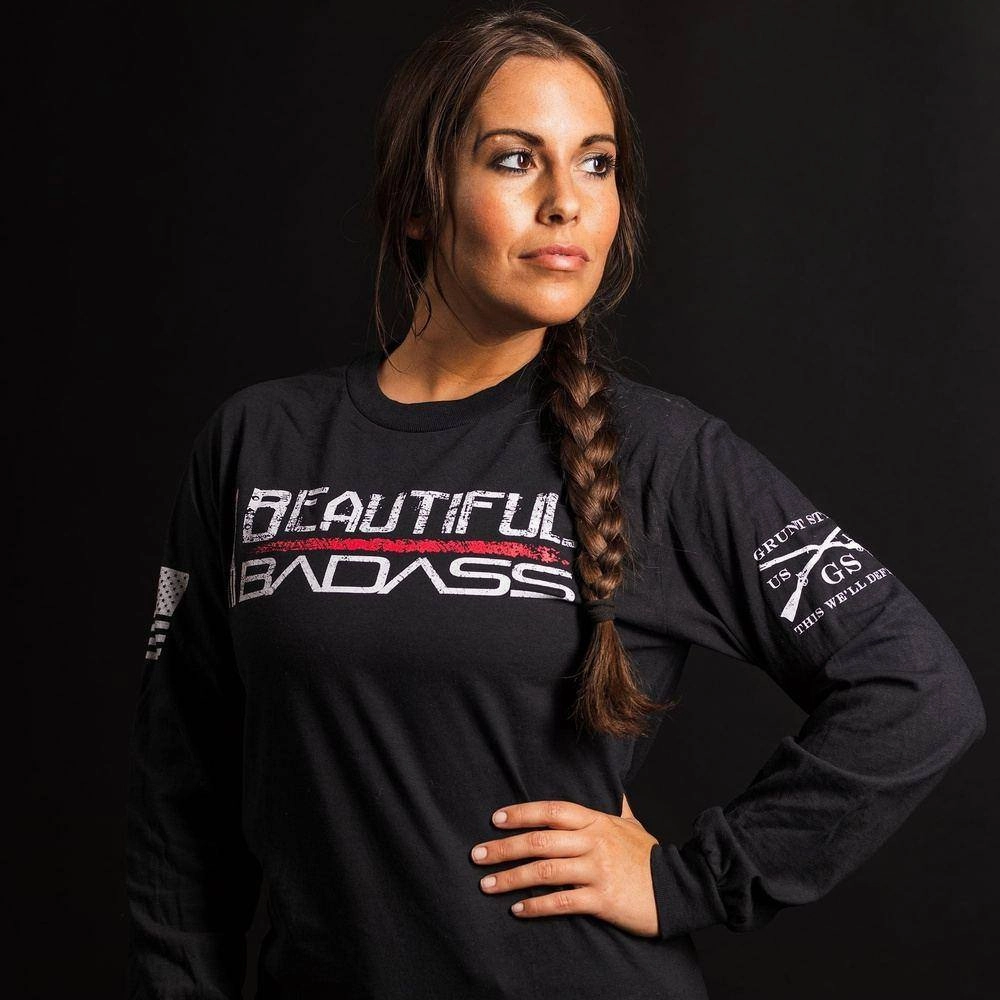 Street Trend Look Women's Beautiful Badass Long Sleeve - Black