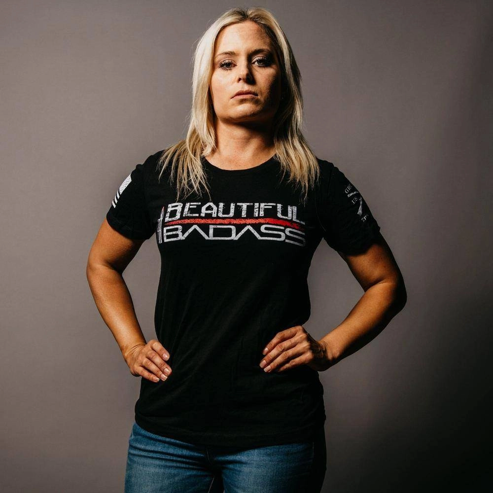 Women's Beautiful Badass T-Shirt - Black Skin Friendly Lining Basic Piece