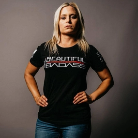 Women's Beautiful Badass T-Shirt - Black right size Everyday Essential