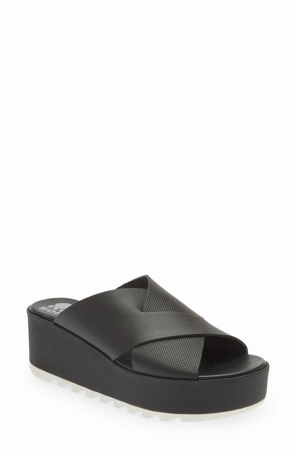 Women's Cameron Flatform Mule In Black, Sea Salt Urban Style