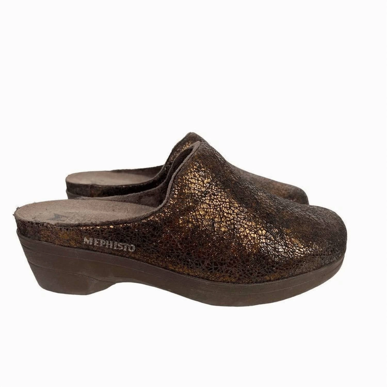 Women's Clogs In Bronze Crash Customizable Simple Slip