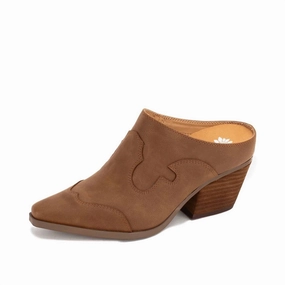 Simple Step Women's Cyan Heeled Mule In Brown