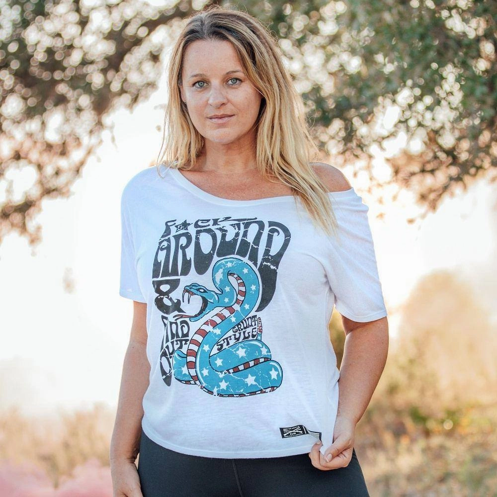 Breathable Look Women's F*ck Around & Find Out Slouchy T-Shirt - White