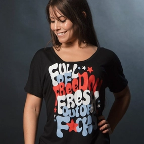 Women's Fresh Outta F*cks Slouchy T-Shirt - Black Weekend Essential Unique Design