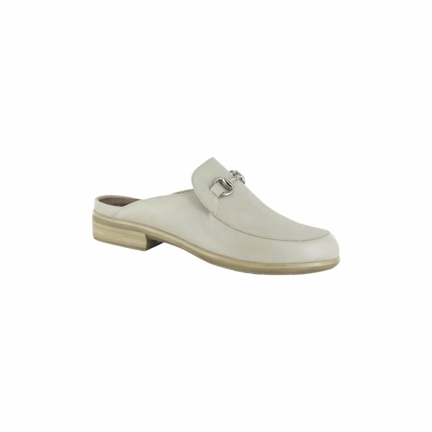 Stylish Construction Quick On-The-Go Women's Halny Mules In Soft Ivory Leather