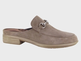 Women??S Halny Suede Clog In Almond Modern Features Ventilated Design
