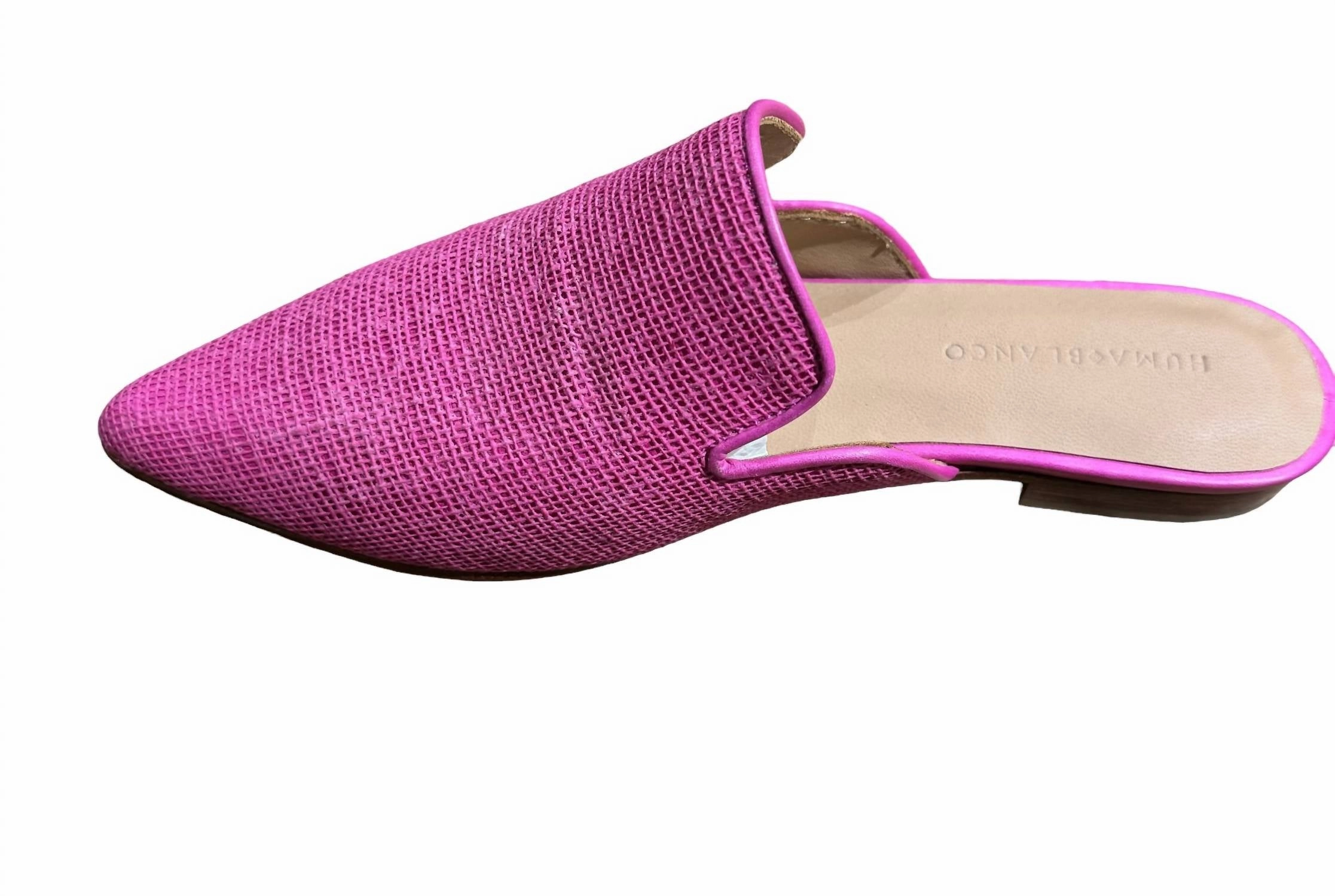 Women's Ilaria Flat Mule In Magenta Jute Simple Travel Sandals Anti   Rust