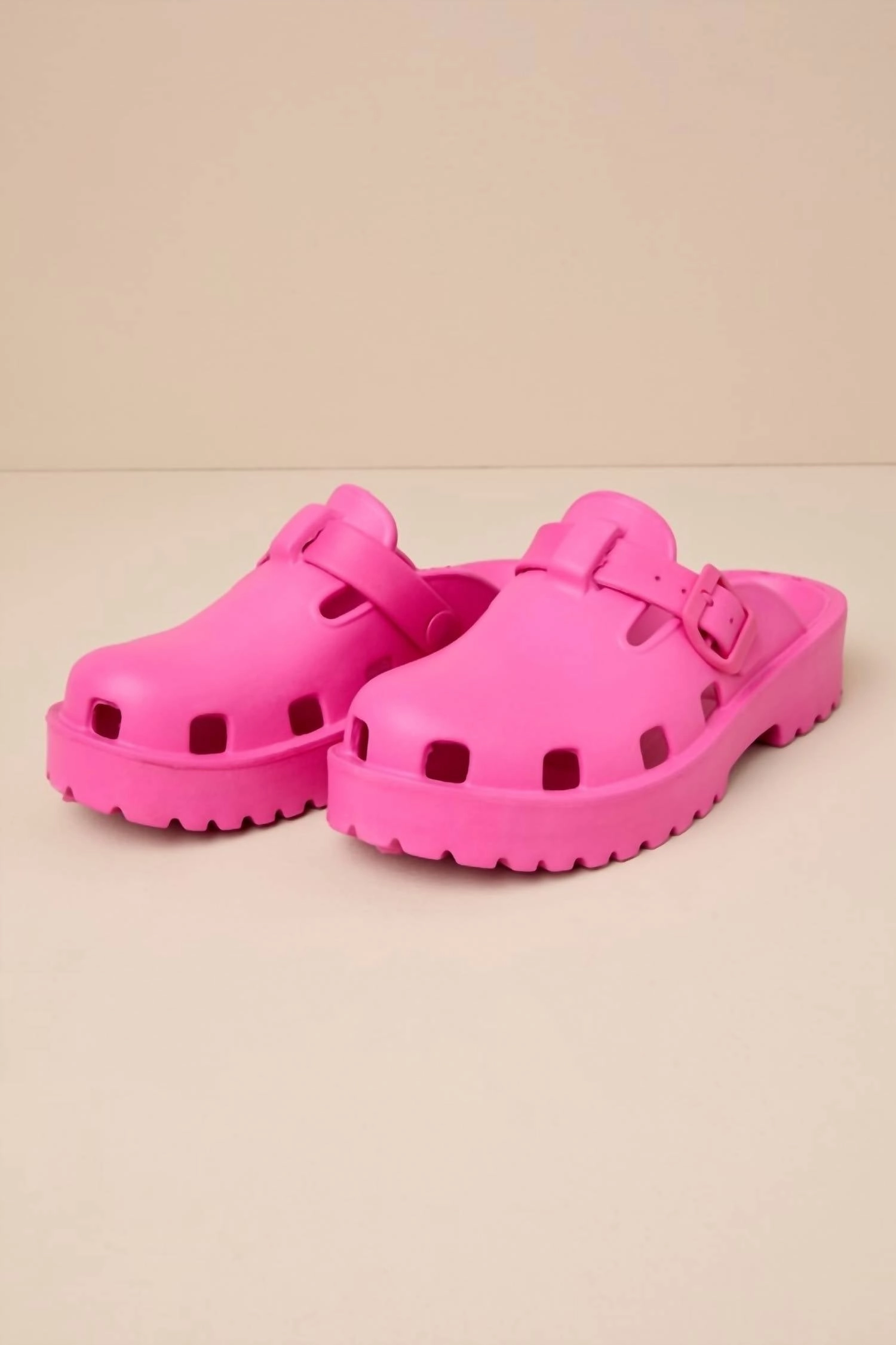 Comfortable Movement Women's Karlie Buckle Clogs In Watermelon