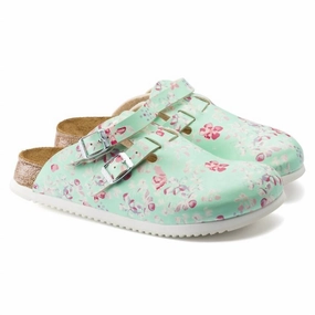 Relaxing Slip Women's Kay Prof Narrow Clogs In Flower Field Mint