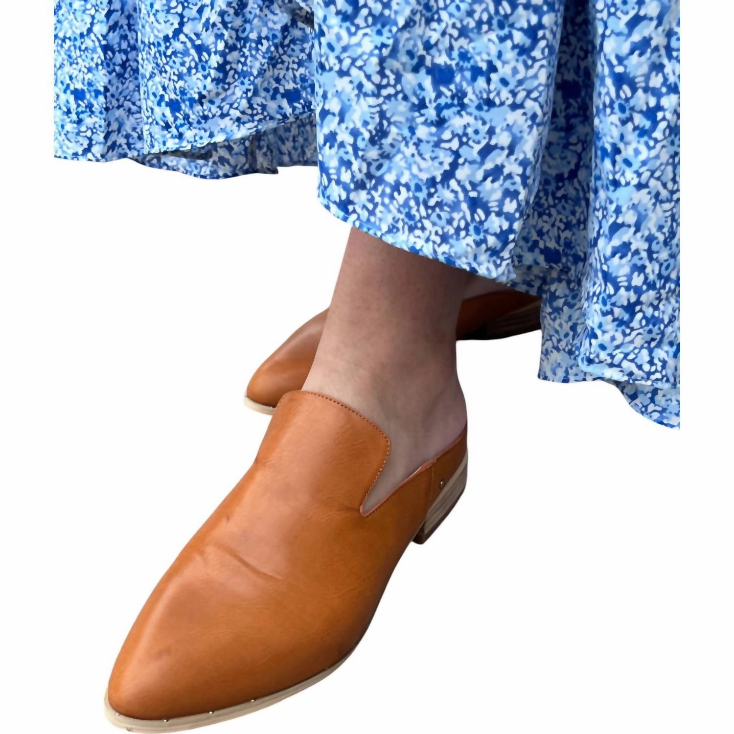 Women's Leather Mules In Tan Everyday Footwear