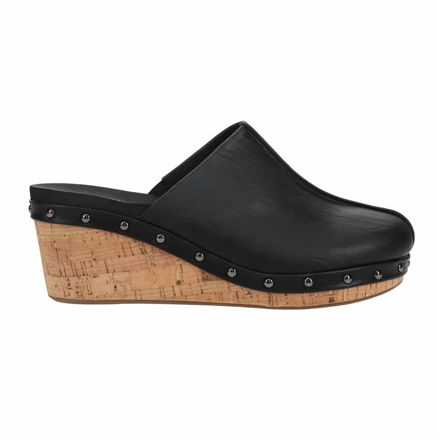 Women's Marley Clog In Black Comfortable Midsole