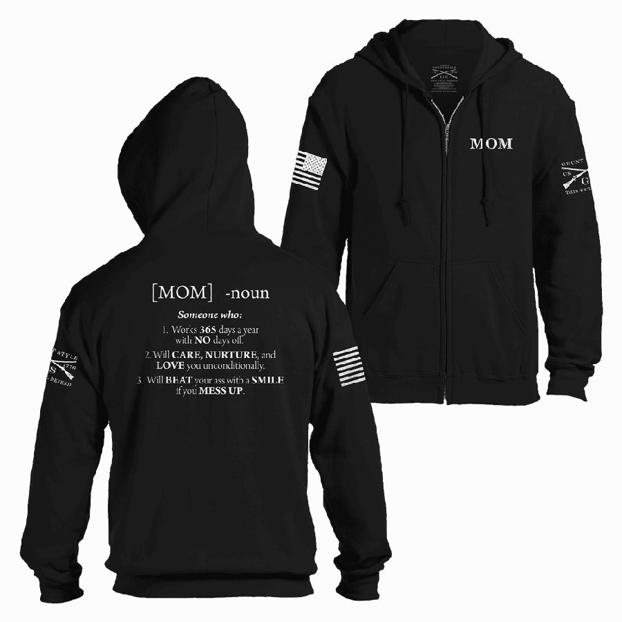 Freedom of movement Women's Mom Defined Full-Zip Hoodie - Black