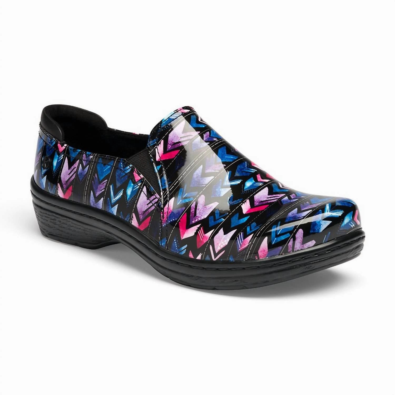 Women's Moxy Patent Leather Nursing Clogs In Forward Patent Comfort Beach Walk Elastic Bands