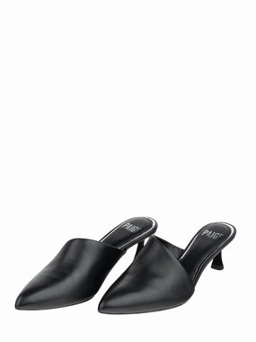 Women's Paloma Mule In Black Comfort Travel Slip Free Surface