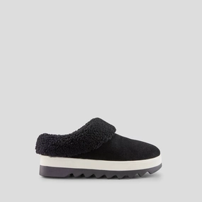 PaddedTongue Simple Fit Shoes Women's Petra Shearling Mule In Black