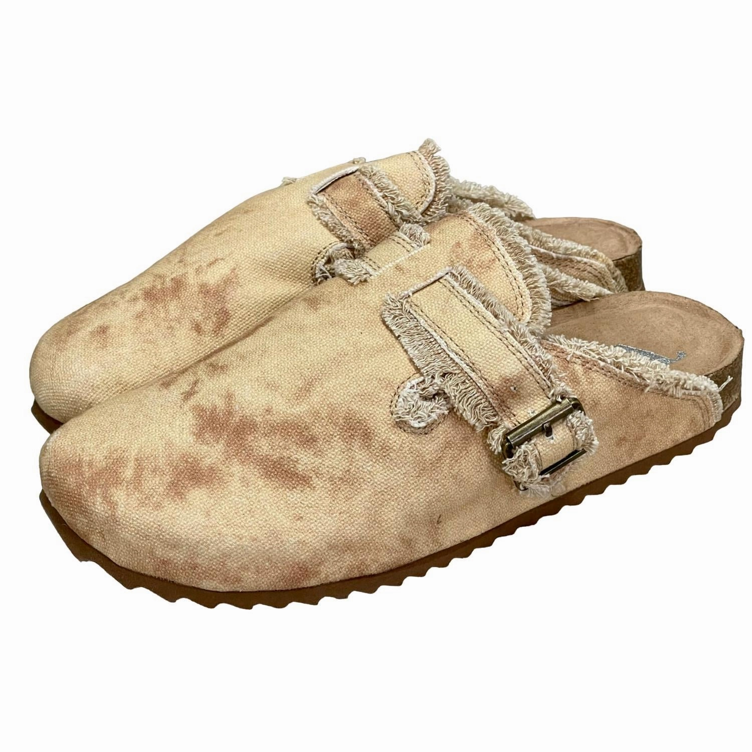 foam sole Easy Beach Women's Picnic Slide Clogs In Tan