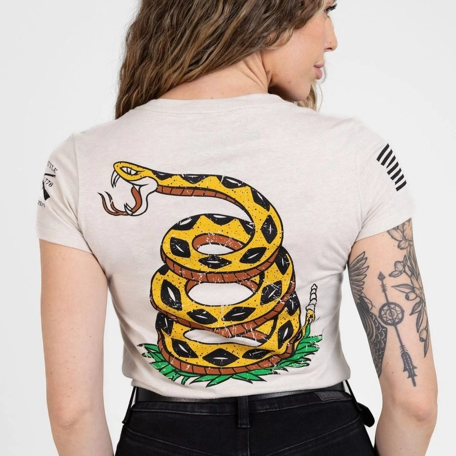 Women's Rattle & Resist V-Neck - Sand Travel Trend Look shopping