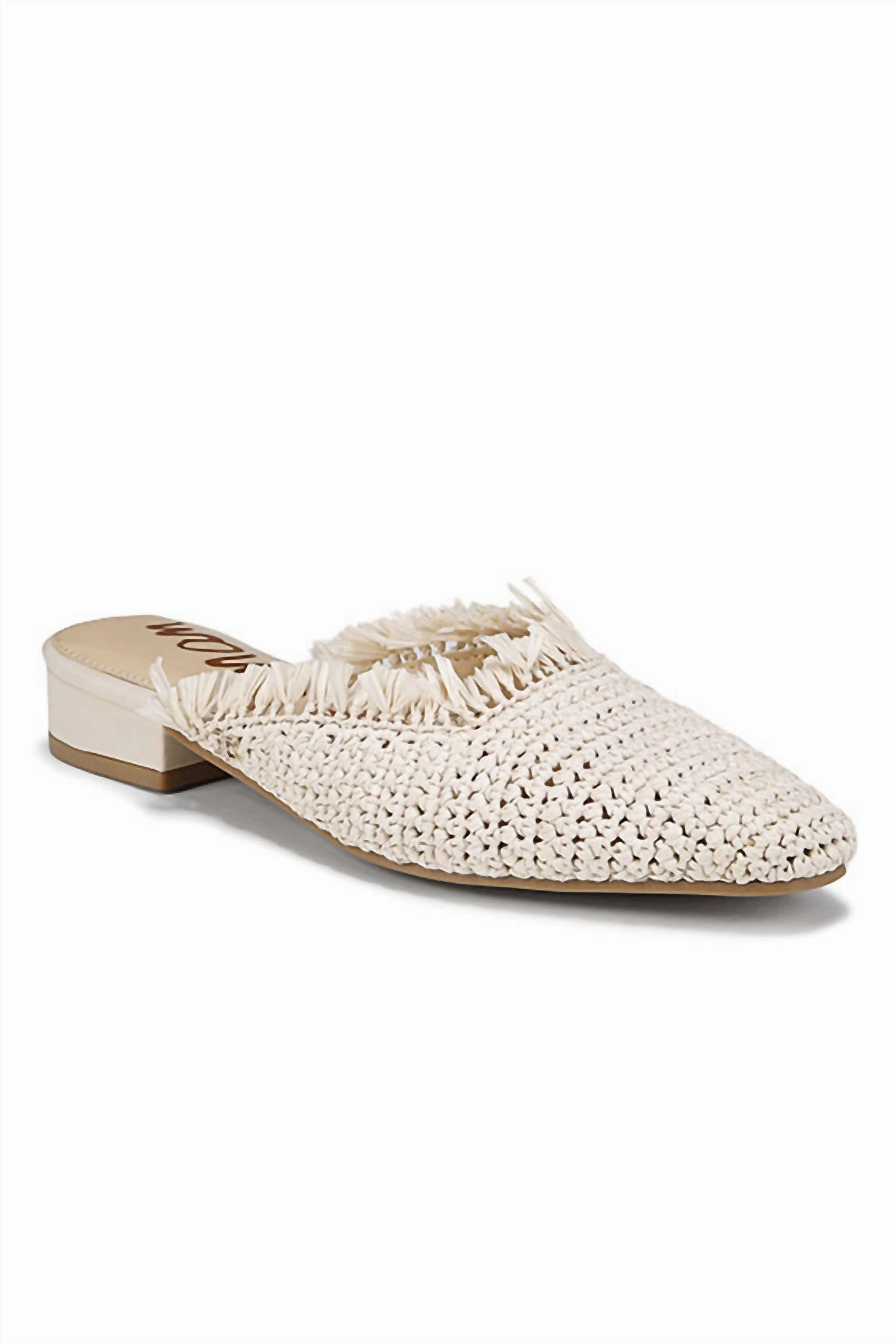 Women's Reeta Slip-On Mule In Off White Summer Adventure hook and loop closure