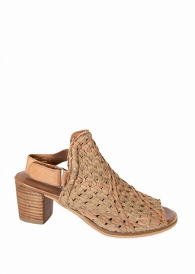 Efficient Use All Day Wear Women's Veronique Woven Leather Mule In Tan