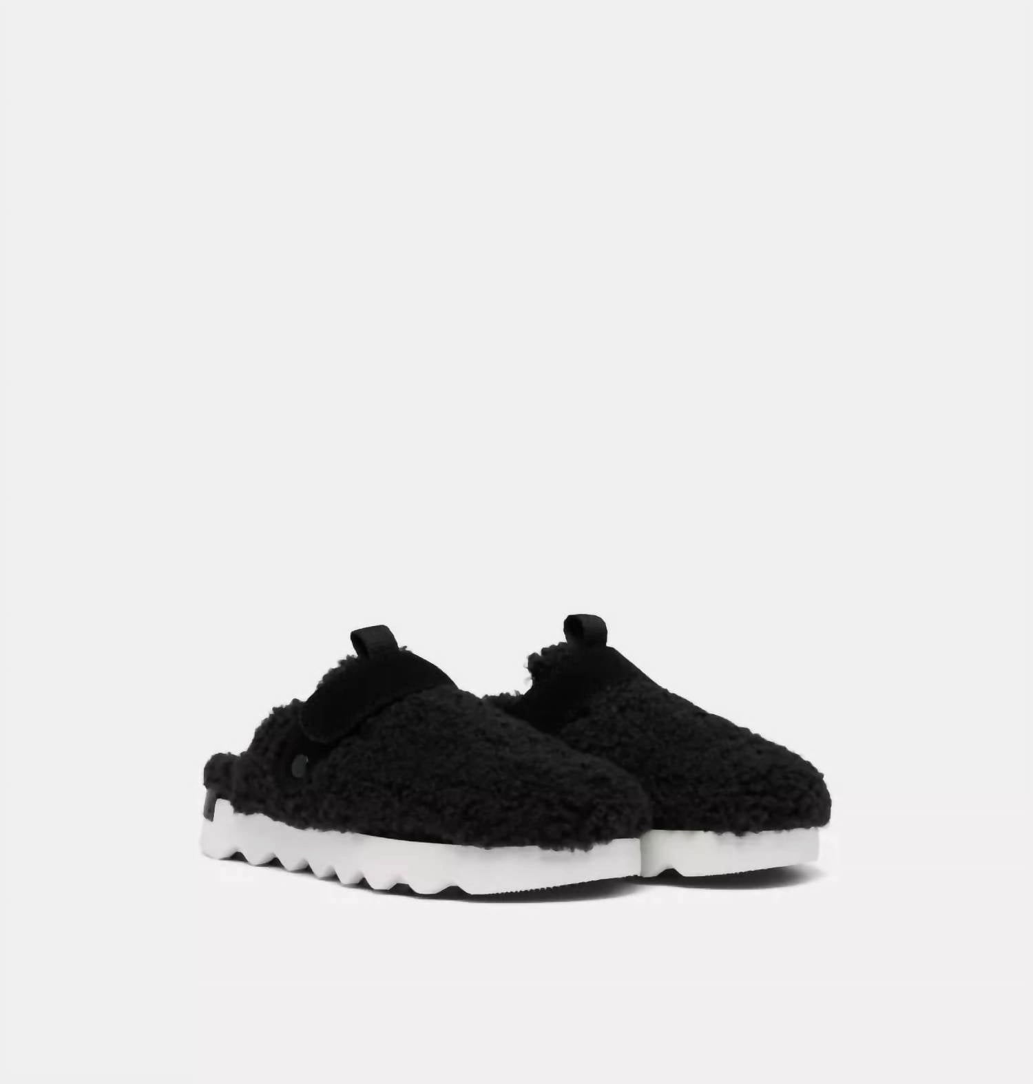 Comfortable Fit. Women's Viibe Cozy Clog In Black/sea Salt