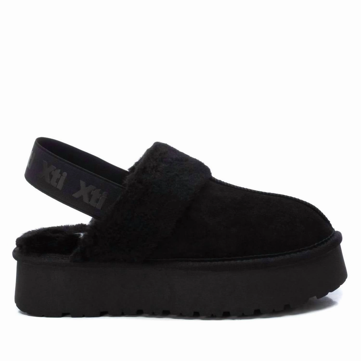 Flexible Straps Non   Skid Women's Winter Clogs In Black