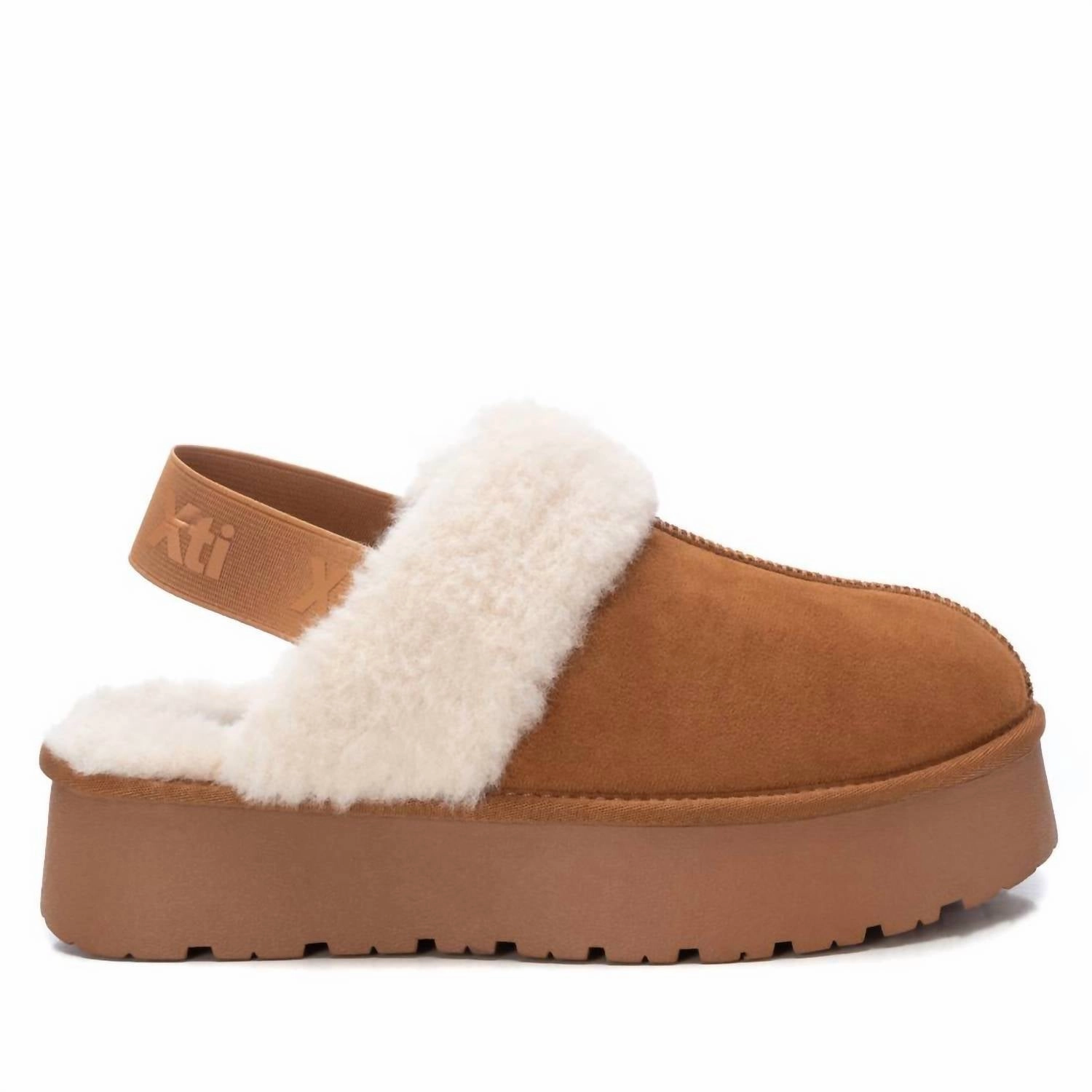 Wide fit hook and loop closure Women's Winter Clogs In Brown