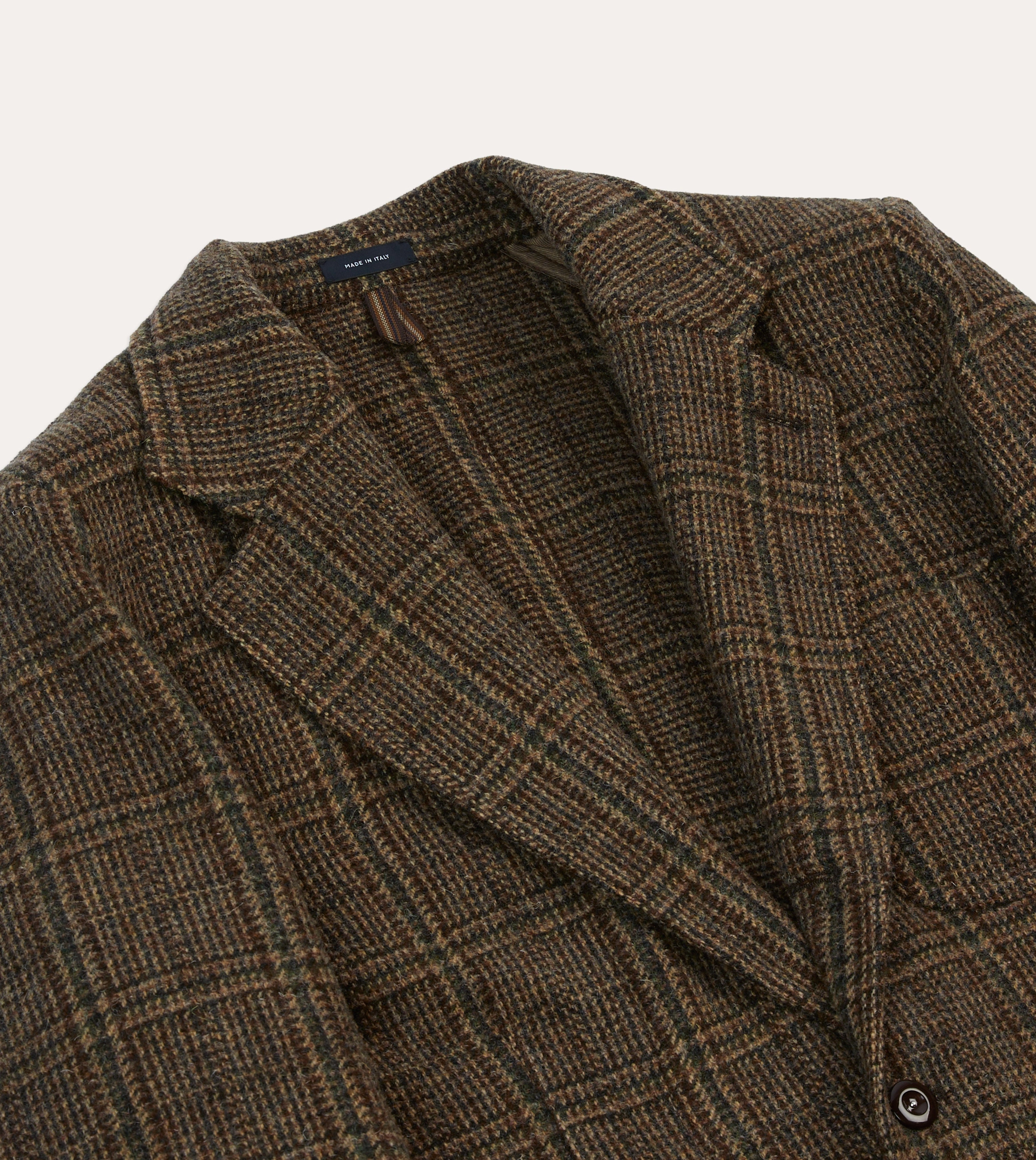 Brown Check Harris Tweed Games Blazer Mk. VII Stylish Layers Flawless Office Fit