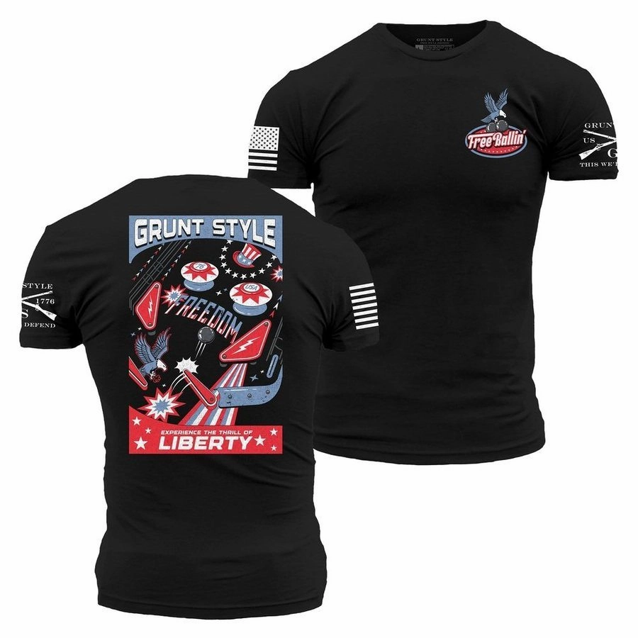 Free Ballin' T-Shirt - Black Athletic Comfort Wear Active Layers