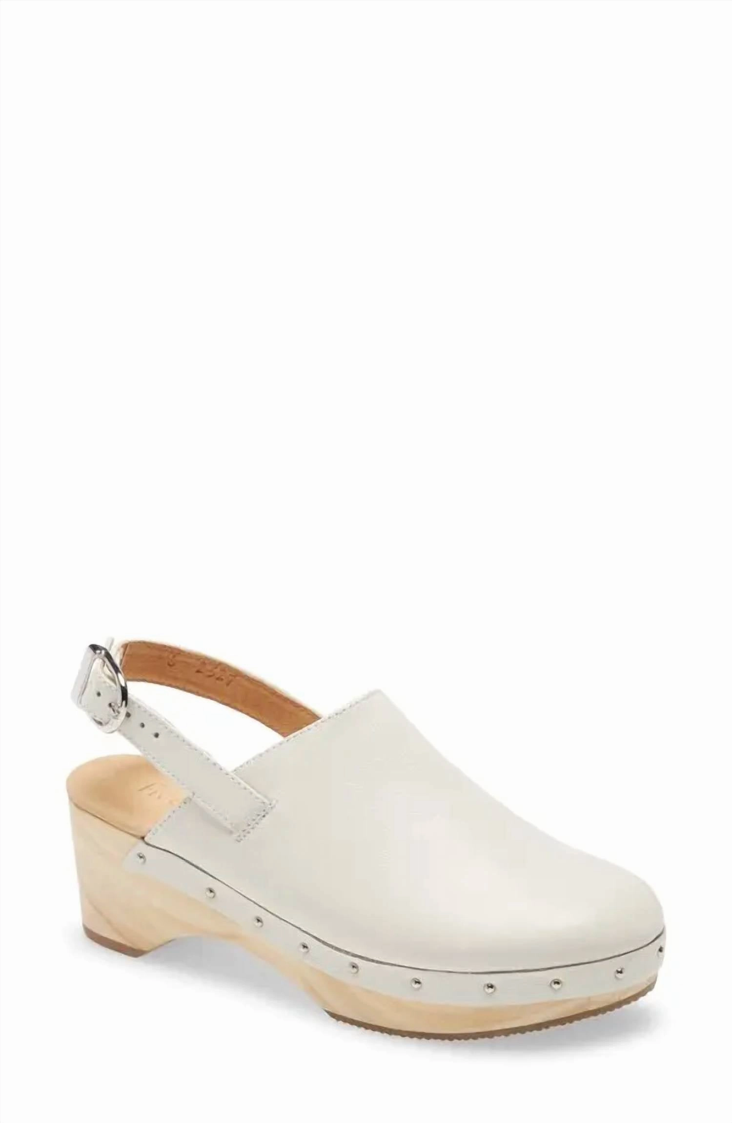 Women's Zen Slingback Clogs In Yogurt Leather Easy Care