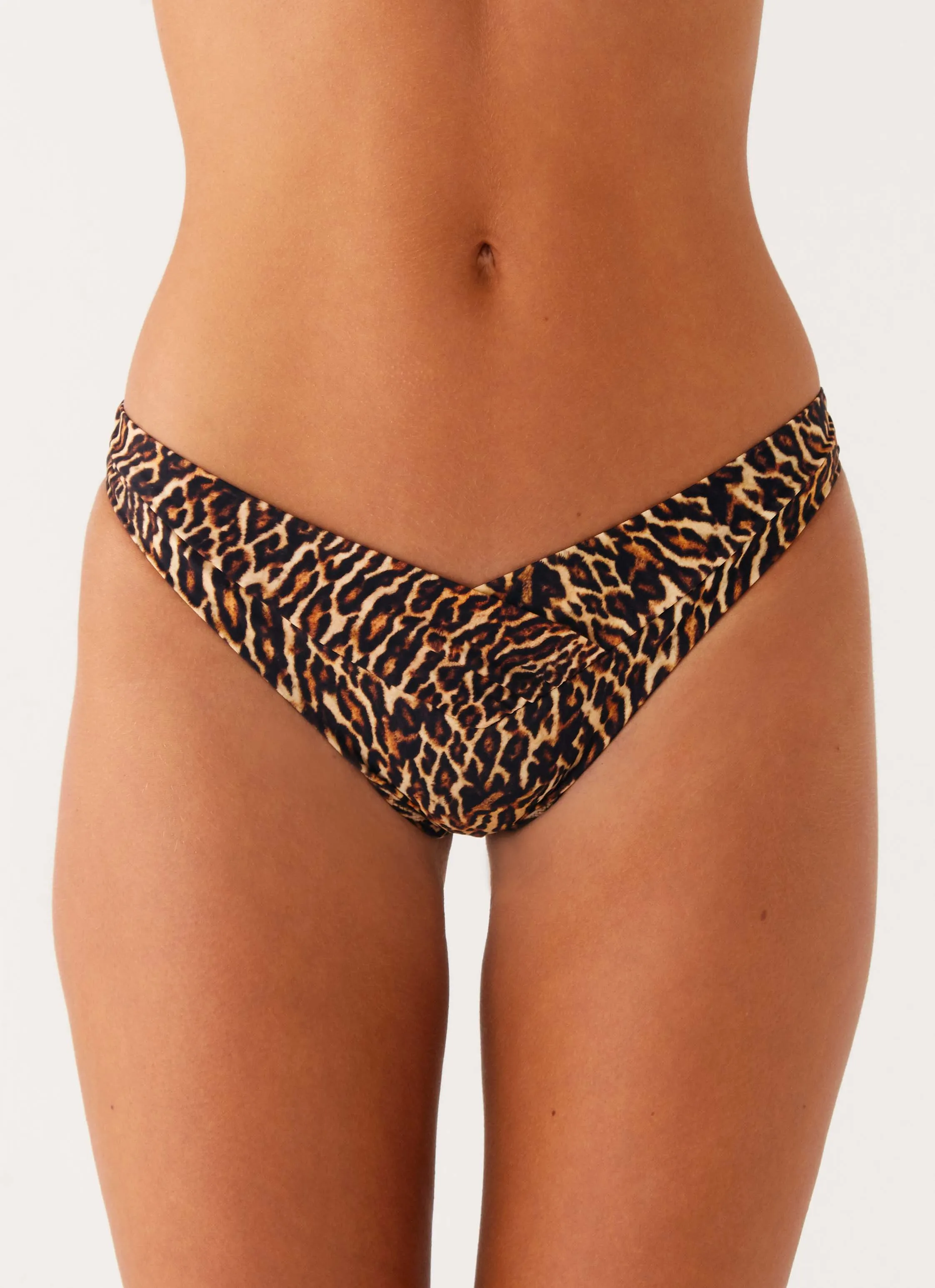 Delta Bikini Bottoms - Cheetah Flexible 4 Way Stretch